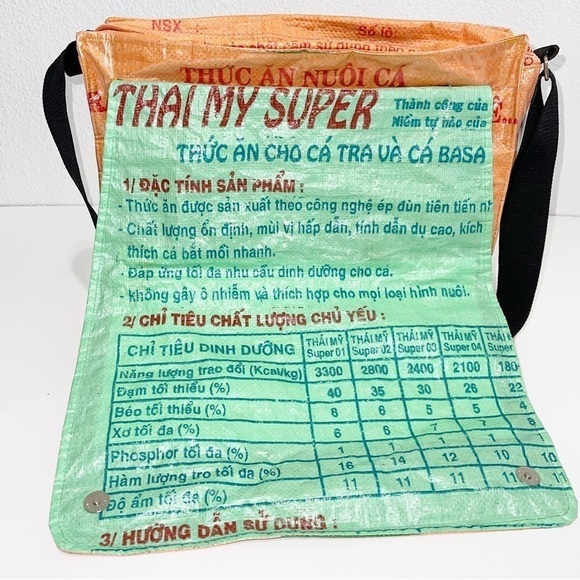 Elephant Emporium Recycled Deluxe Extra Large Messenger Bag - Picture 9 of 15